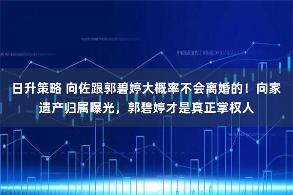 日升策略 向佐跟郭碧婷大概率不会离婚的!向家遗产归属曝光,郭碧婷才是真正掌权人
