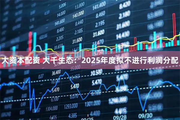 大资本配资 大千生态：2025年度拟不进行利润分配