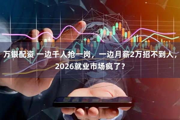 万银配资 一边千人抢一岗，一边月薪2万招不到人，2026就业市场疯了？